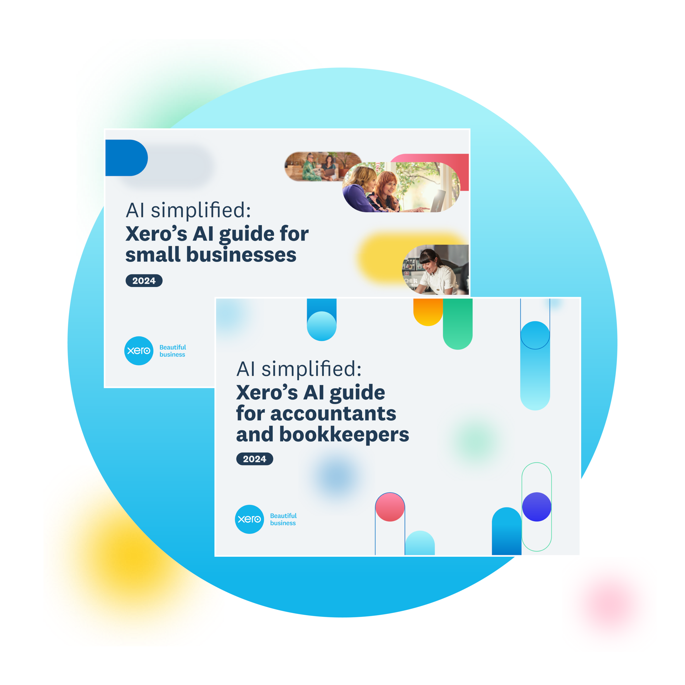 Image of the covers of the AI guides